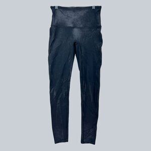 Spanx Faux Leather High-Waisted Leggings XL Black Stretchy Stylish